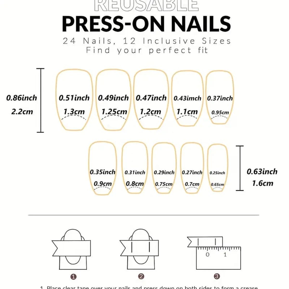 GENERICO - Uñas Press On Manicura Kit Uñas Postizas Color N4
