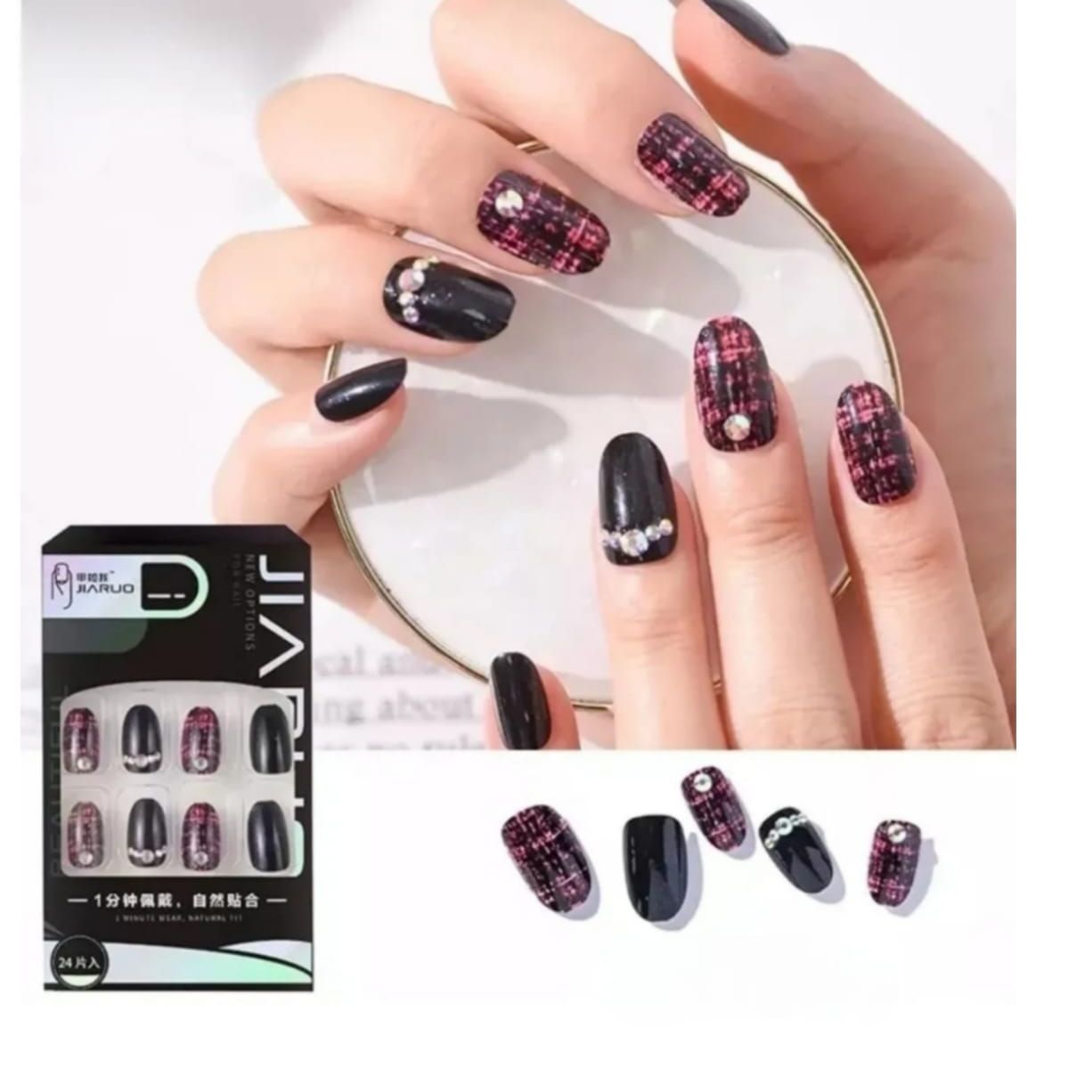 GENERICO - Uñas Press On Manicura Kit Uñas Postizas Color N3