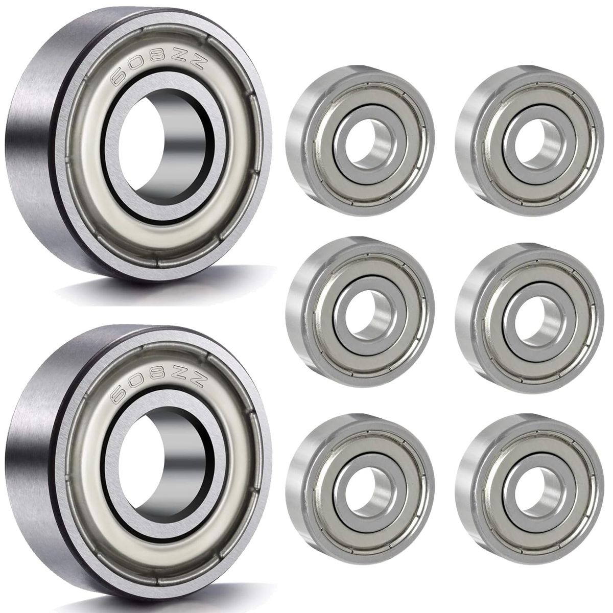 KUANGYE - Rodamientos 608zz Set De 8 Unidades Skate Spinner Cnc