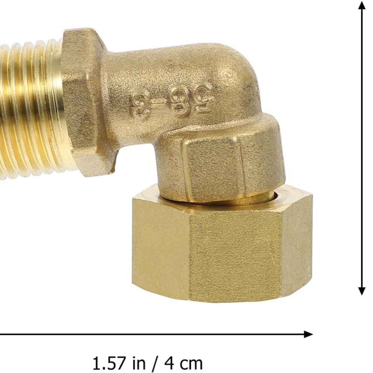 KUANGYE - Codo De Bronce He 12 - Hi 12  Media Pulgada Cocina Baño