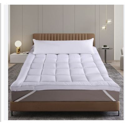 Imagen 2 del producto Cubrecolchón Topper Ultra Acolchado 2 Plazas Blanco