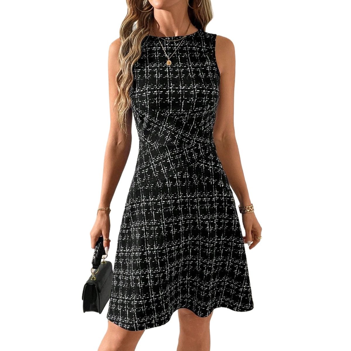 GIOIO - Vestido Mujer Casual Versátil y Cómodo Negro