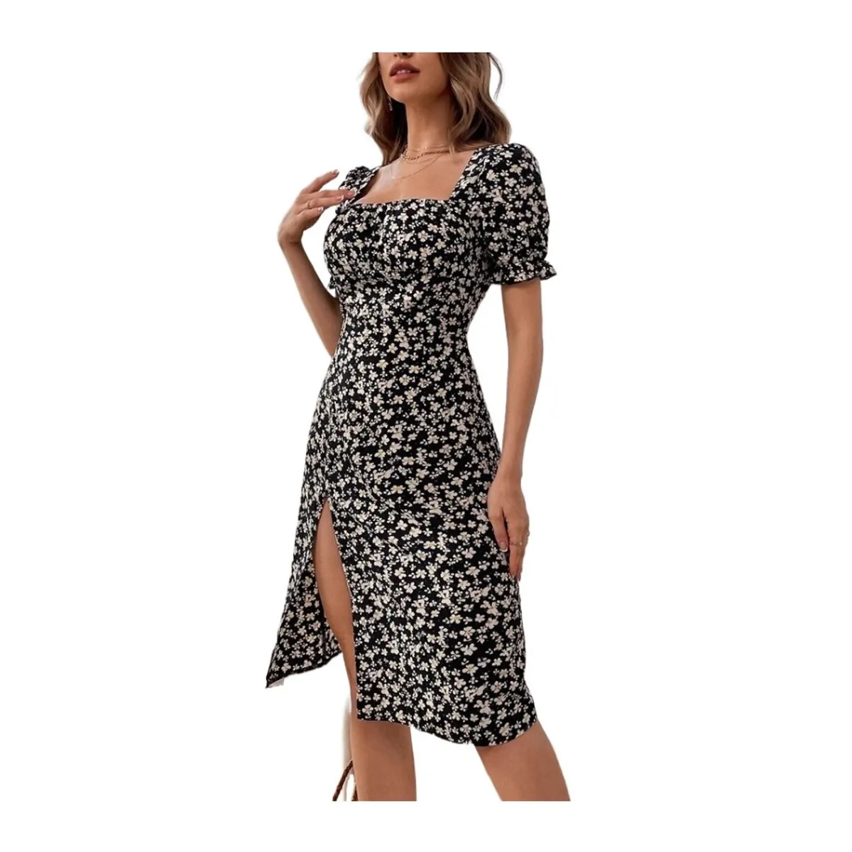 GIOIO - Vestido Mujer Casual Versátil y Cómodo Negro