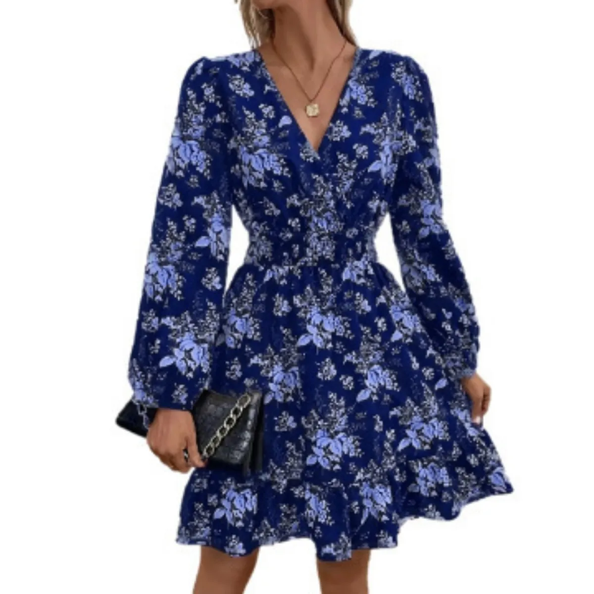 GIOIO - Vestido Mujer Casual Versátil y Cómodo Azul