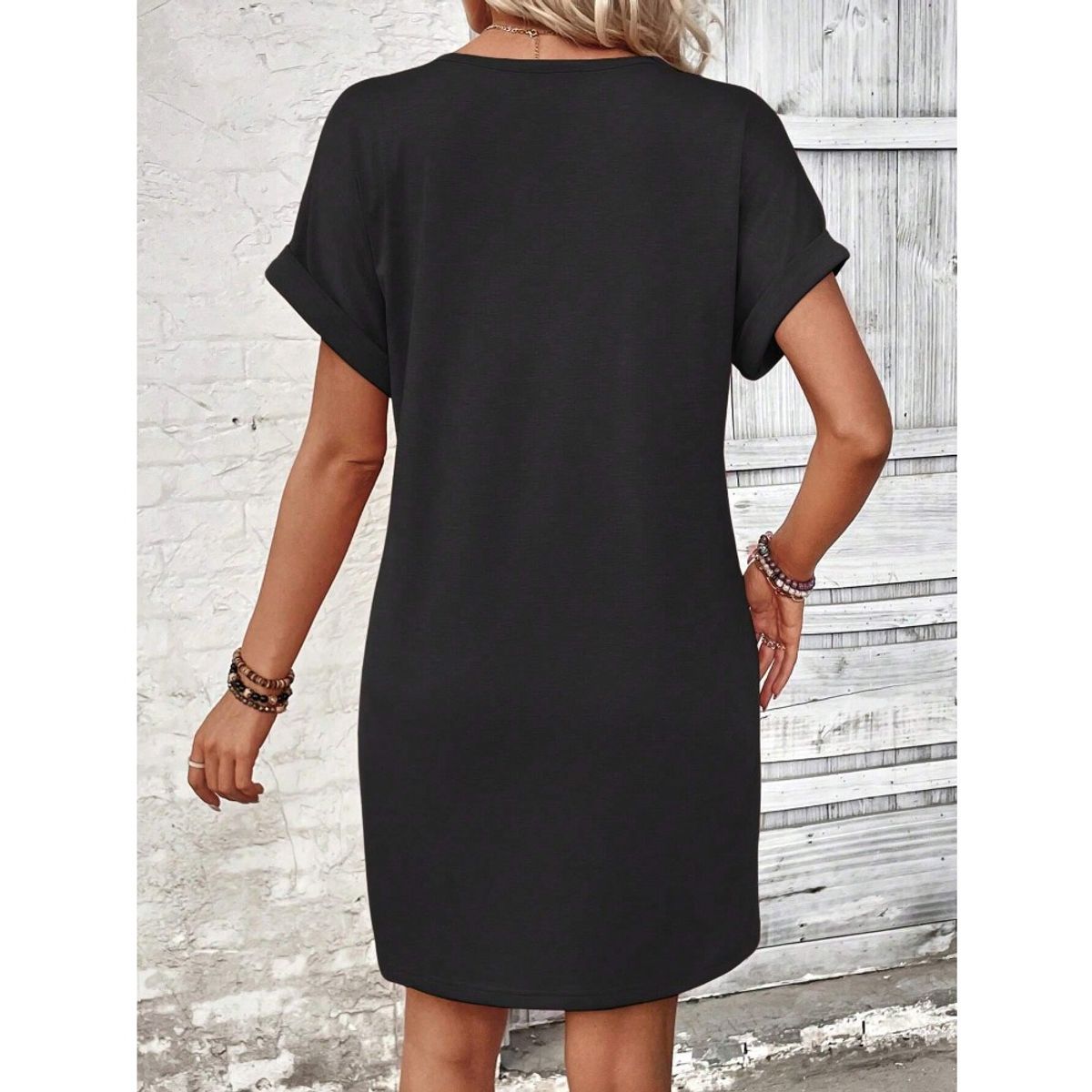 GIOIO - Vestido Mujer Casual Versátil y Cómodo Negro