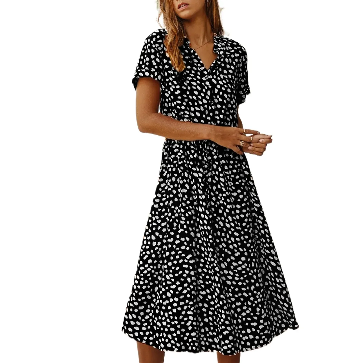 GIOIO - Vestido Mujer Casual Versátil y Cómodo Negro