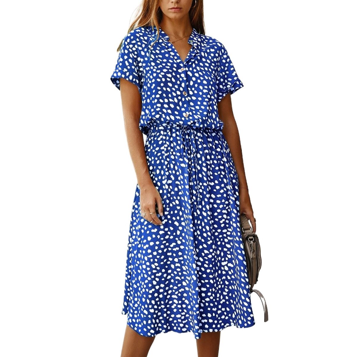 GIOIO - Vestido Mujer Casual Versátil y Cómodo Azul