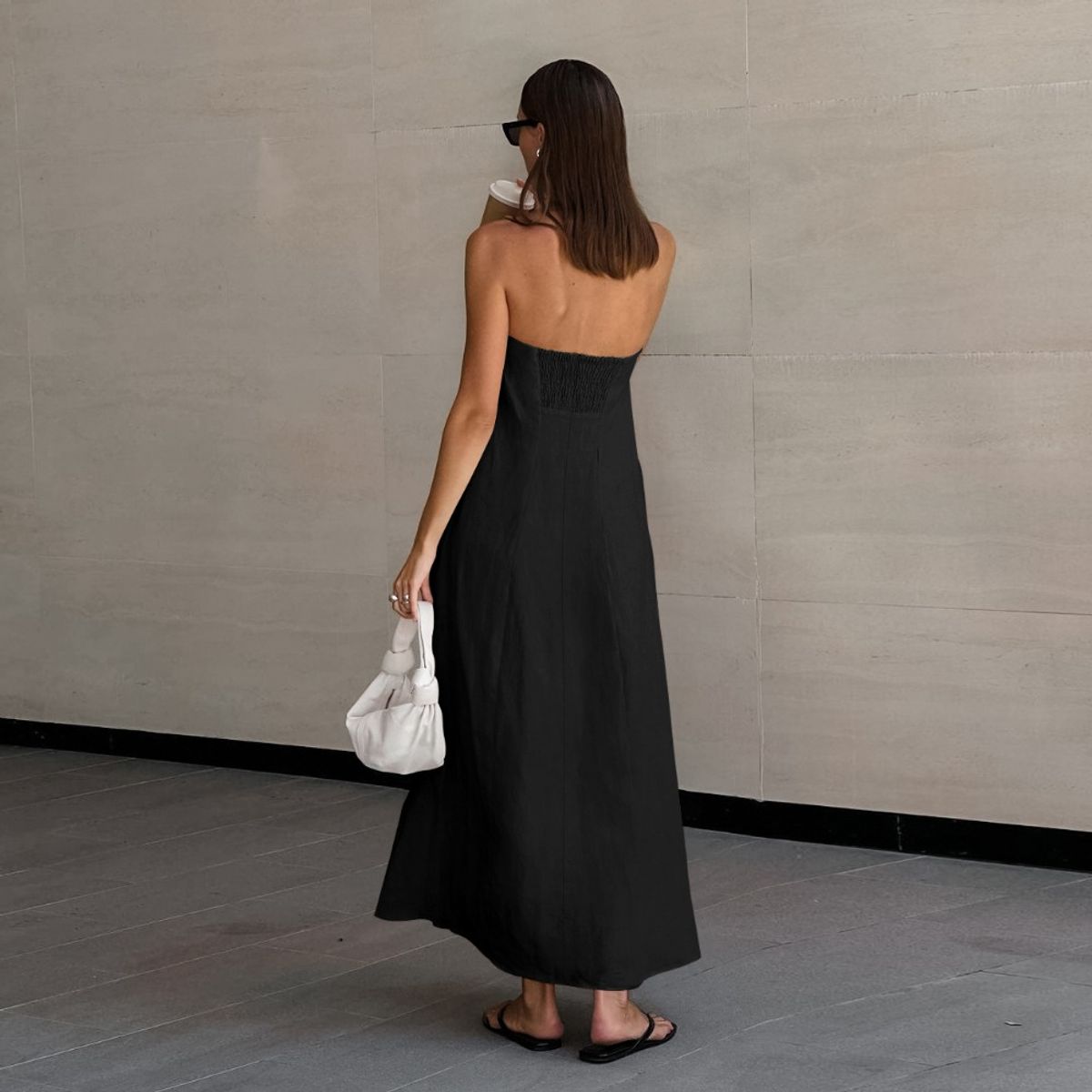 GIOIO - Vestido Mujer Casual Versátil y Cómodo Negro