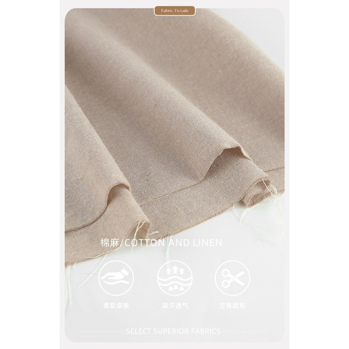 GIOIO - Vestido Mujer Casual Versátil y Cómodo Beige