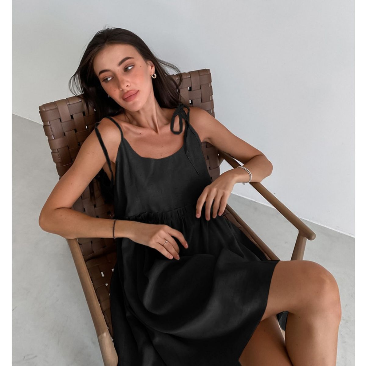 GIOIO - Vestido Mujer Casual Versátil y Cómodo Negro
