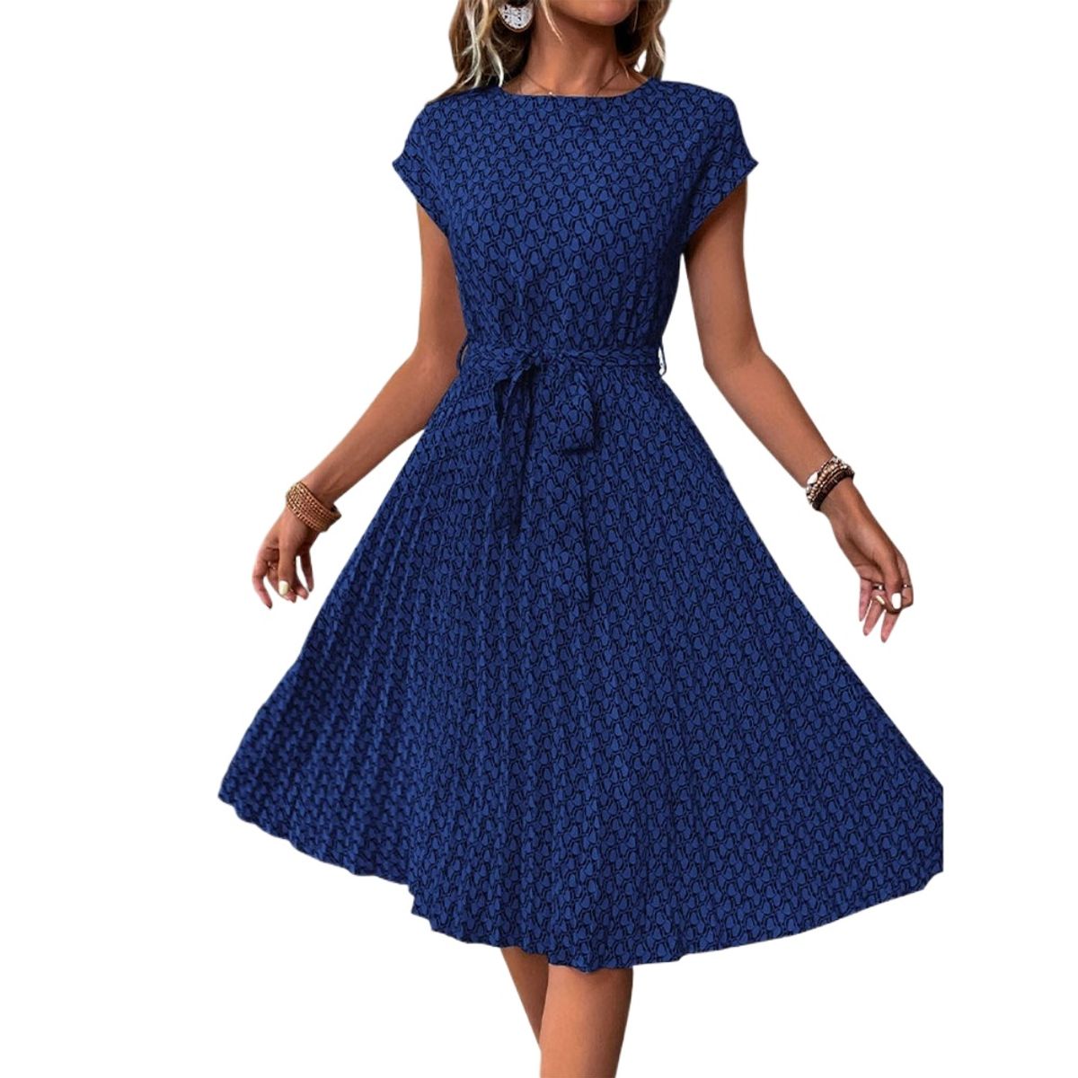 GIOIO - Vestido Mujer Casual Versátil y Cómodo Azul