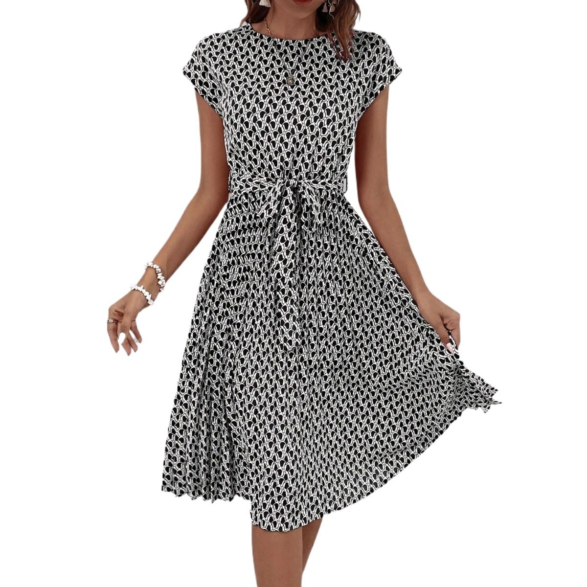 GIOIO - Vestido Mujer Casual Versátil y Cómodo Negro