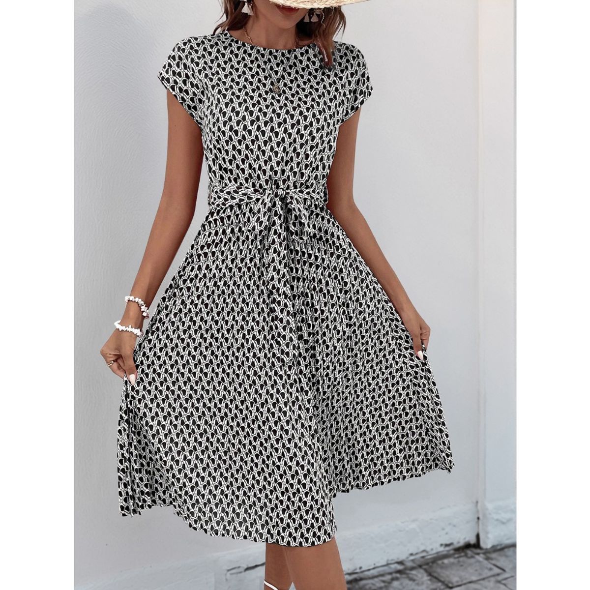 GIOIO - Vestido Mujer Casual Versátil y Cómodo Negro