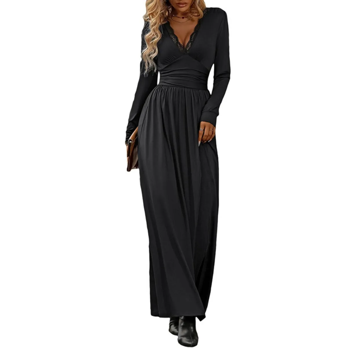 GIOIO - Vestido Mujer Casual Versátil y Cómodo Negro