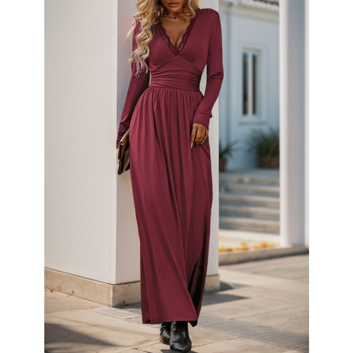 GIOIO - Vestido Mujer Casual Versátil y Cómodo Rojo
