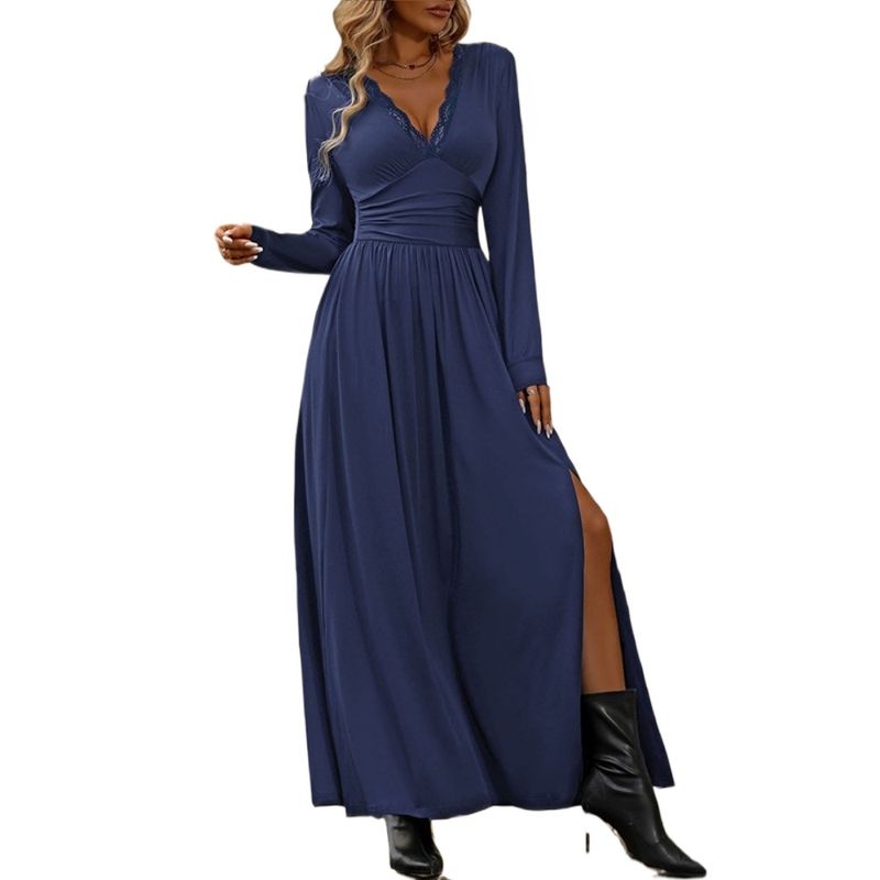 GIOIO - Vestido Mujer Casual Versátil y Cómodo Azul