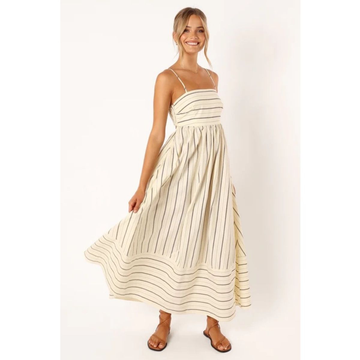 GIOIO - Vestido Mujer Casual Versátil y Cómodo Beige