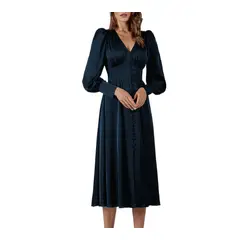 GIOIO - Vestido Mujer Casual Versátil y Cómodo Azul