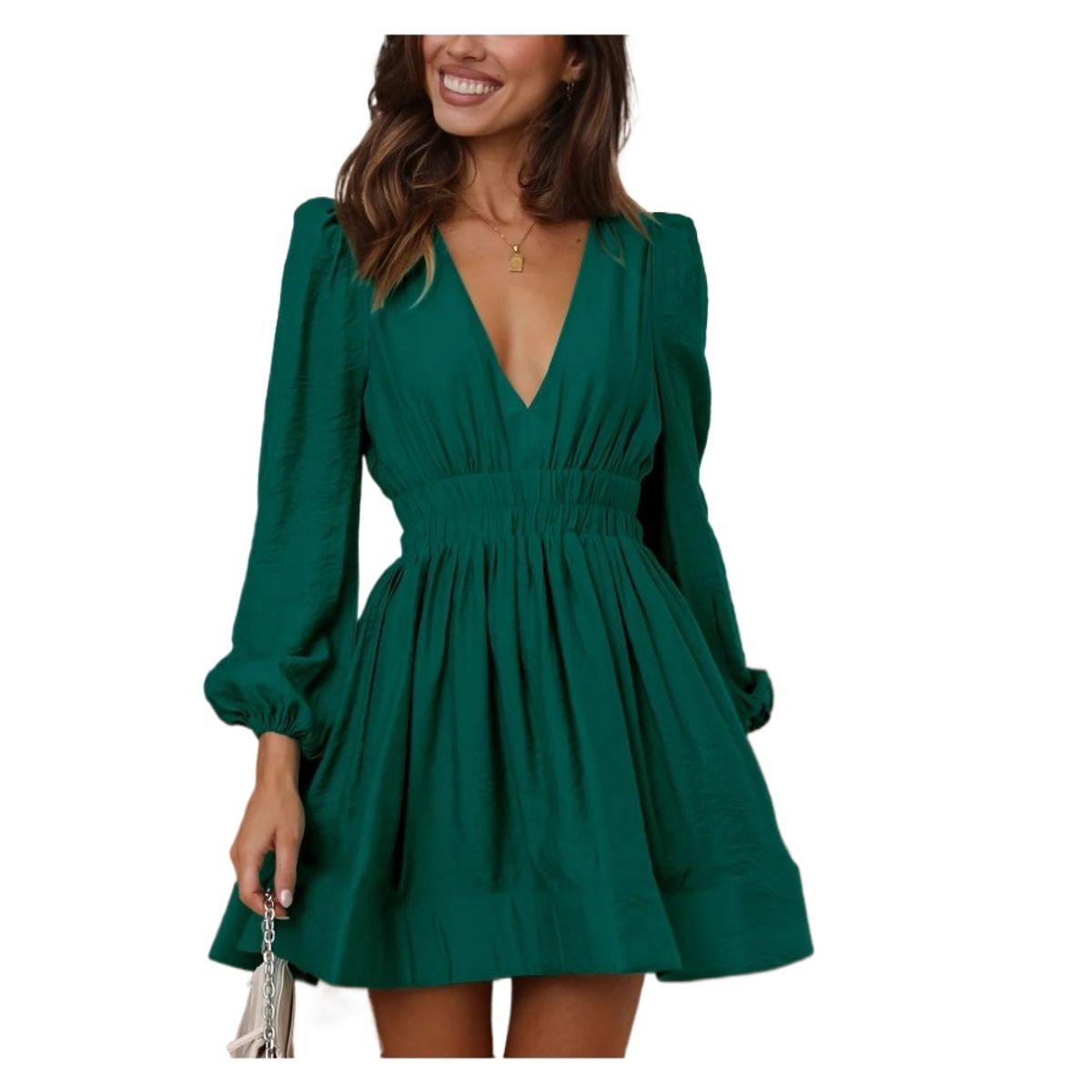 GIOIO - Vestido Mujer Casual Versátil y Cómodo Verde
