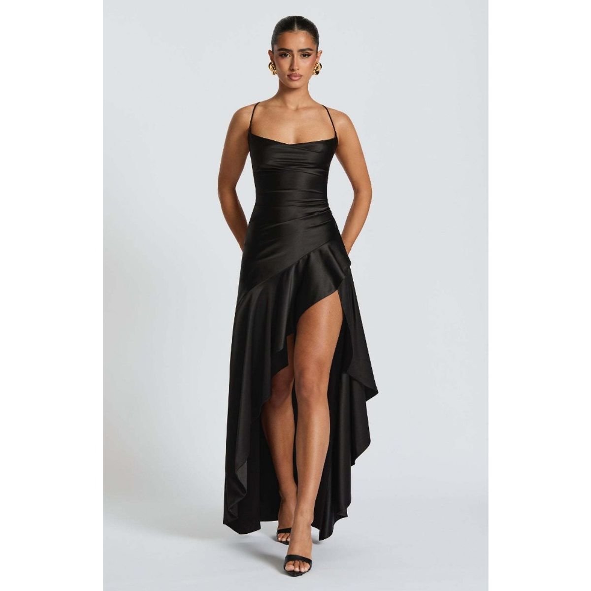 GIOIO - Vestido Mujer Casual Versátil y Cómodo Negro