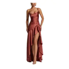 GIOIO - Vestido Mujer Casual Versátil y Cómodo Marrón