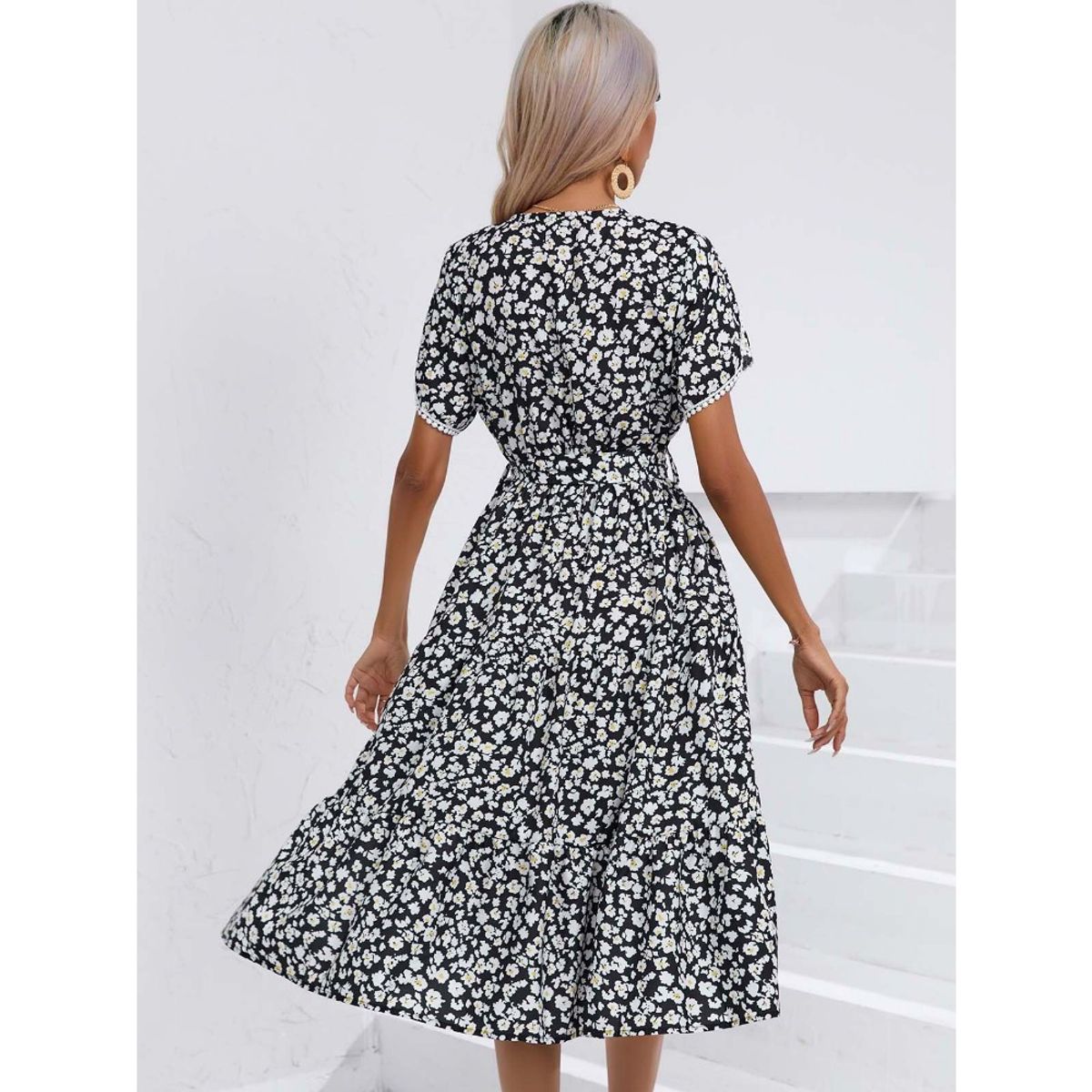 GIOIO - Vestido Mujer Casual Versátil y Cómodo Negro