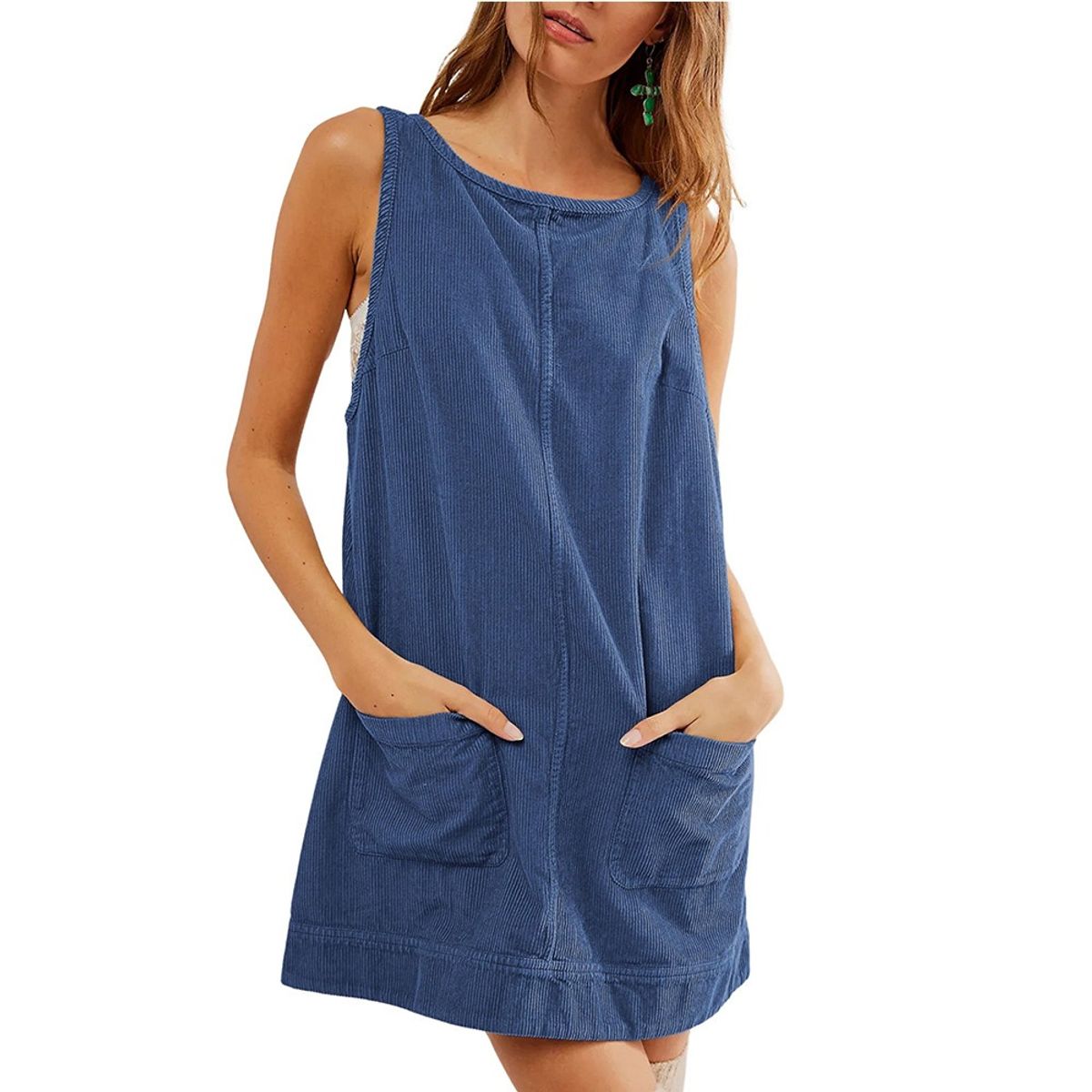 GIOIO - Vestido Mujer Casual Versátil y Cómodo Azul