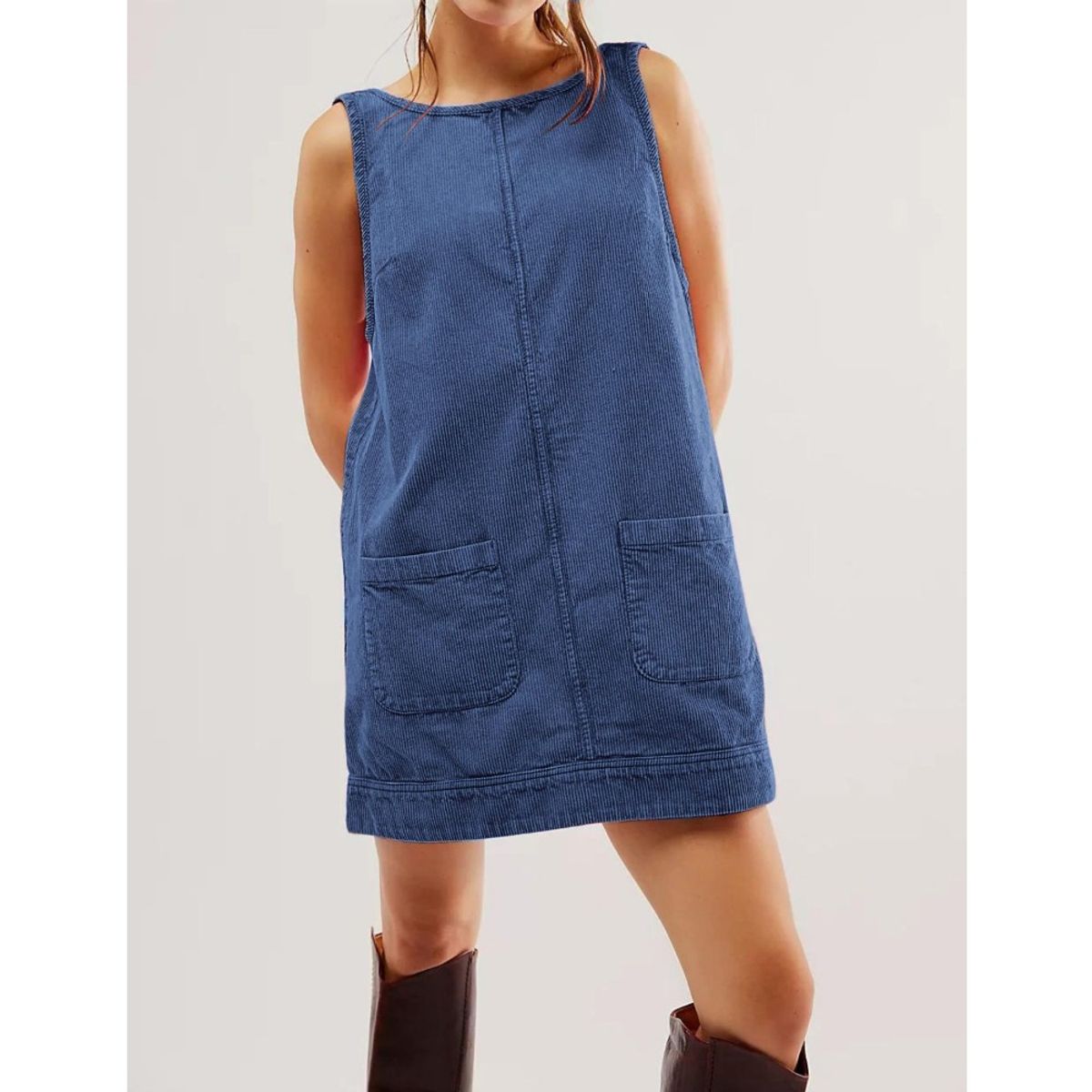 GIOIO - Vestido Mujer Casual Versátil y Cómodo Azul