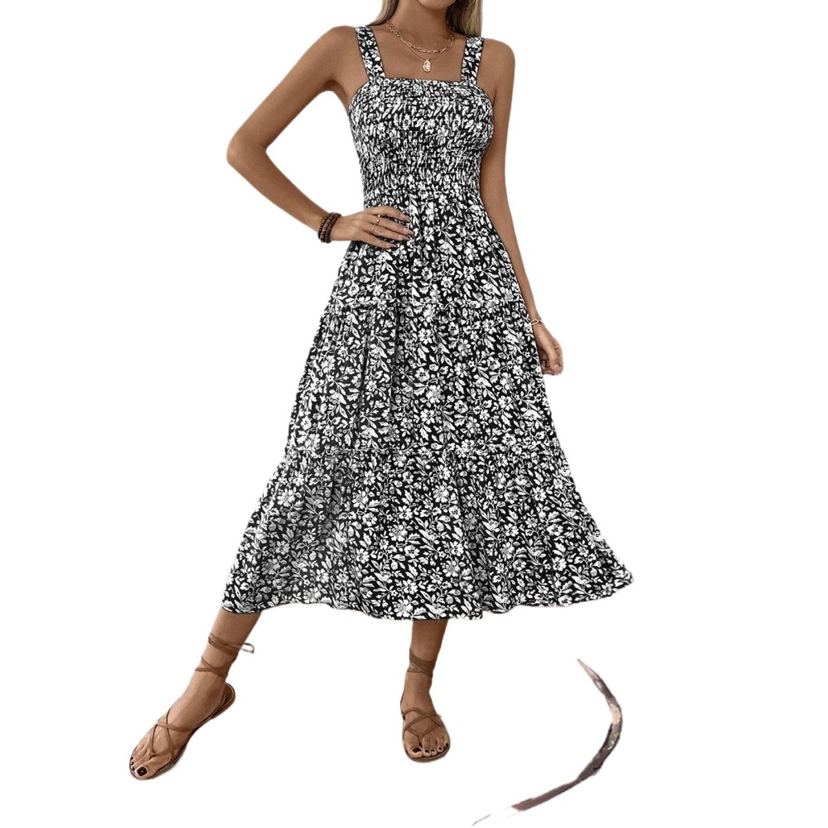 GIOIO - Vestido Mujer Casual Versátil y Cómodo Negro