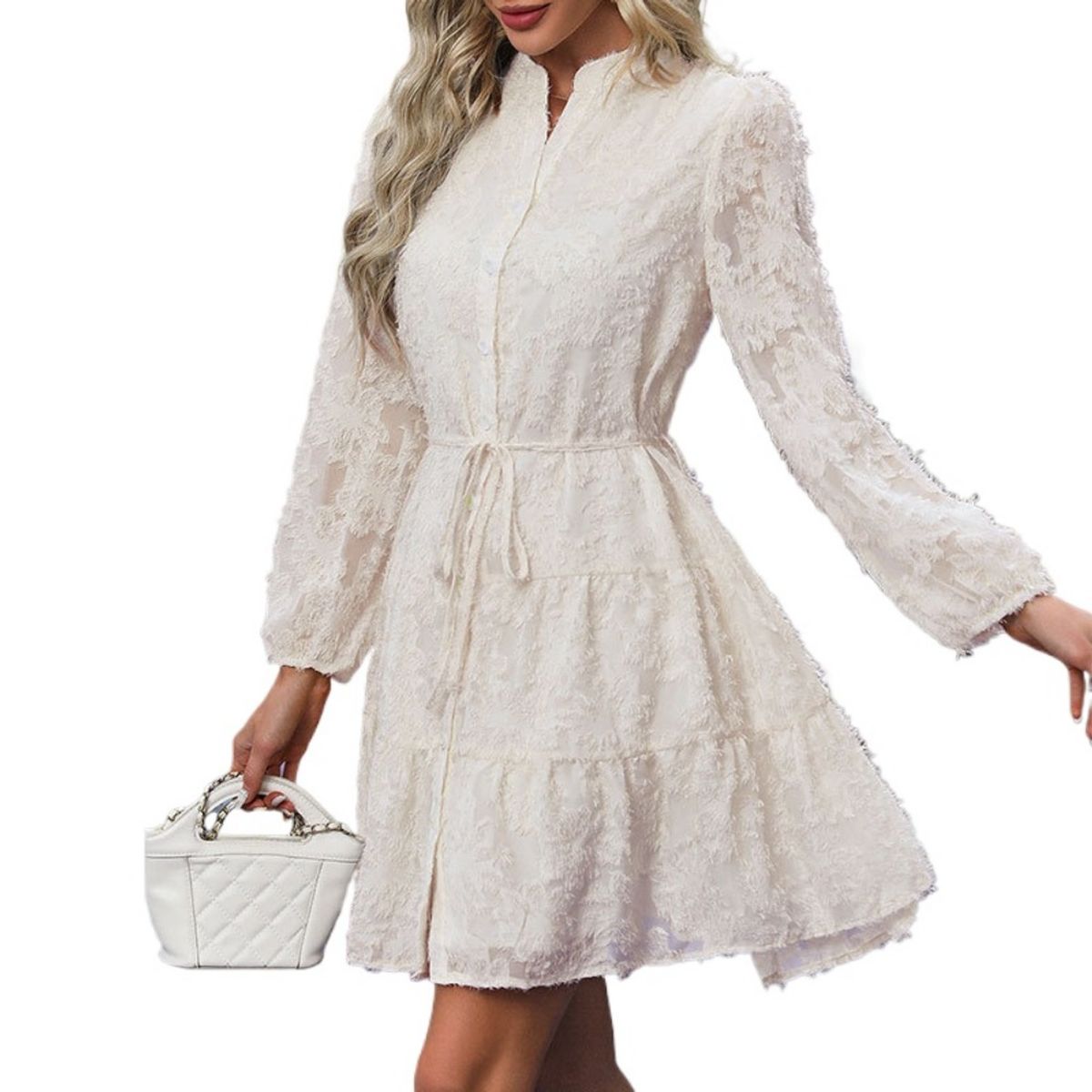 GIOIO - Vestido Mujer Casual Versátil y Cómodo Beige