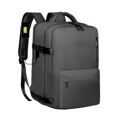 VIDITA - Mochila de Viaje Impermeable con Compartimento para Zapatos y Puerto USB para Notebook 16”