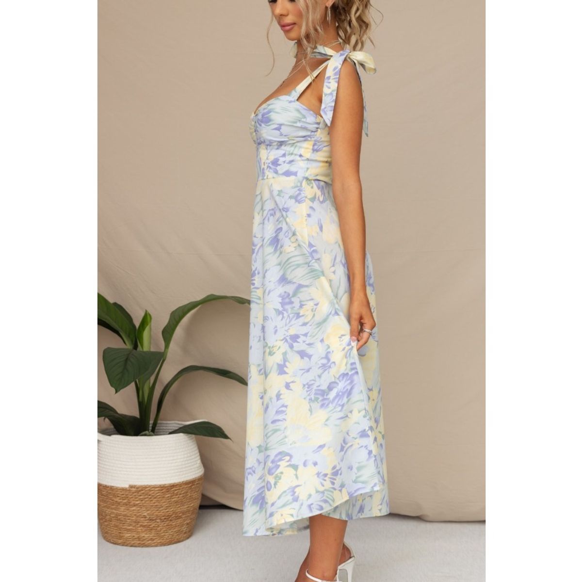 GIOIO - Vestido Mujer Casual Versátil y Cómodo Azul