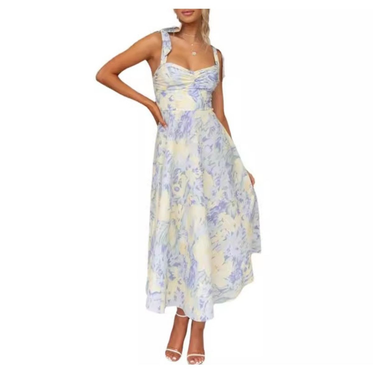 GIOIO - Vestido Mujer Casual Versátil y Cómodo Azul