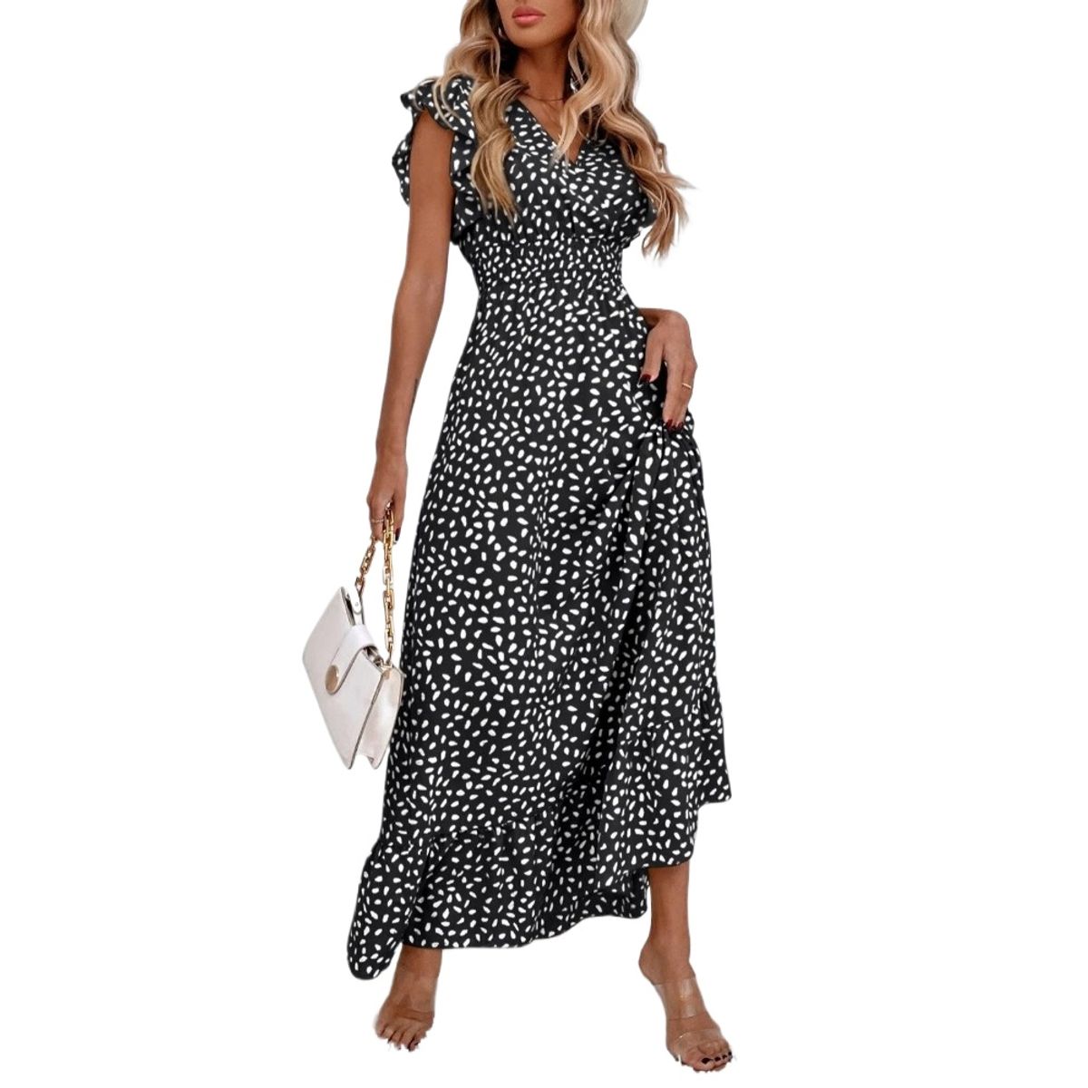 GIOIO - Vestido Mujer Casual Versátil y Cómodo Negro