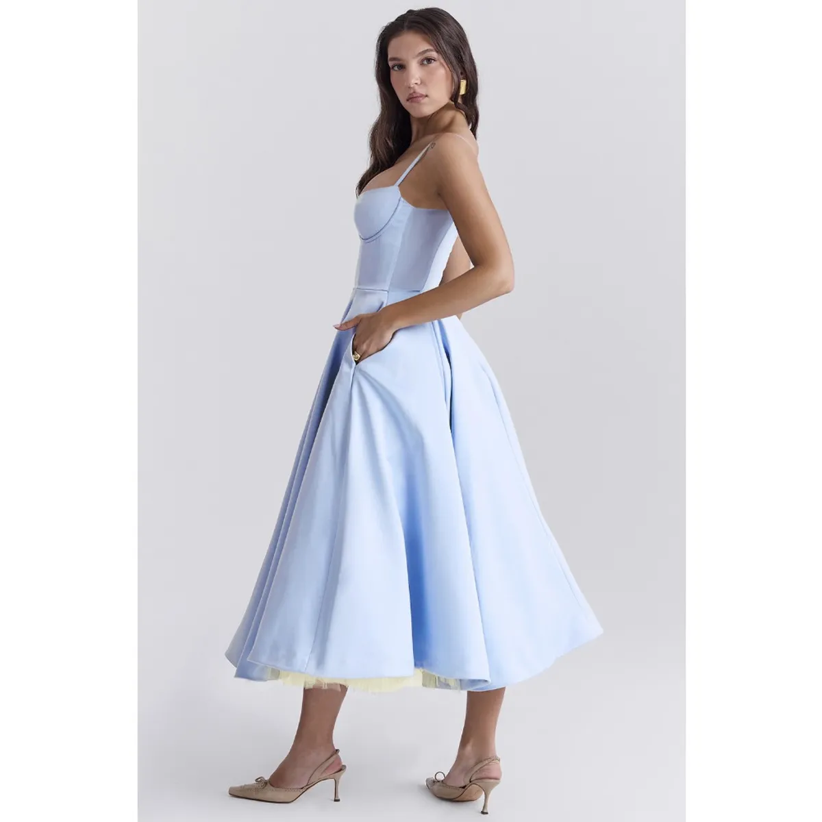 GIOIO - Vestido Mujer Casual Versátil y Cómodo Azul