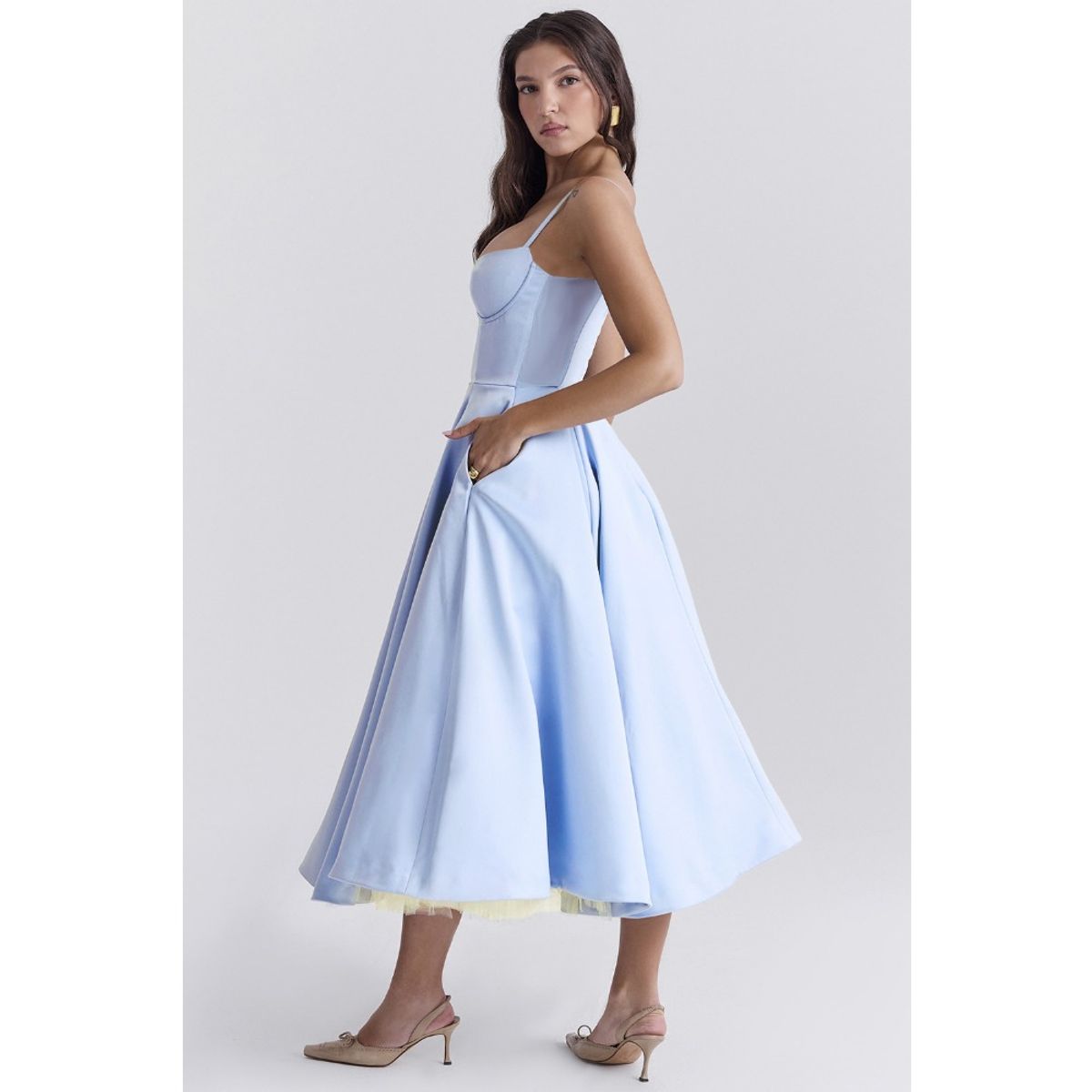 GIOIO - Vestido Mujer Casual Versátil y Cómodo Azul
