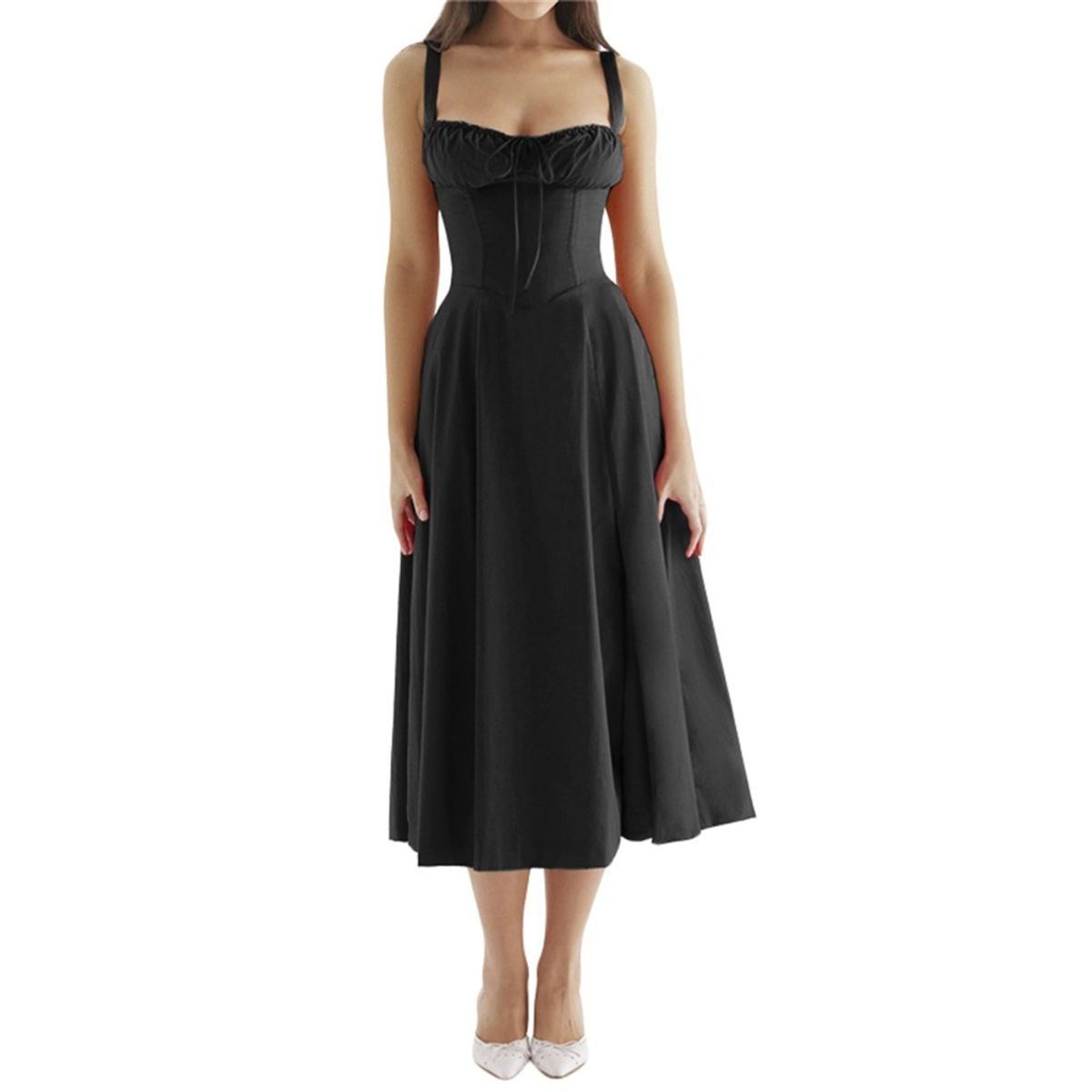 GIOIO - Vestido Mujer Casual Versátil y Cómodo Negro