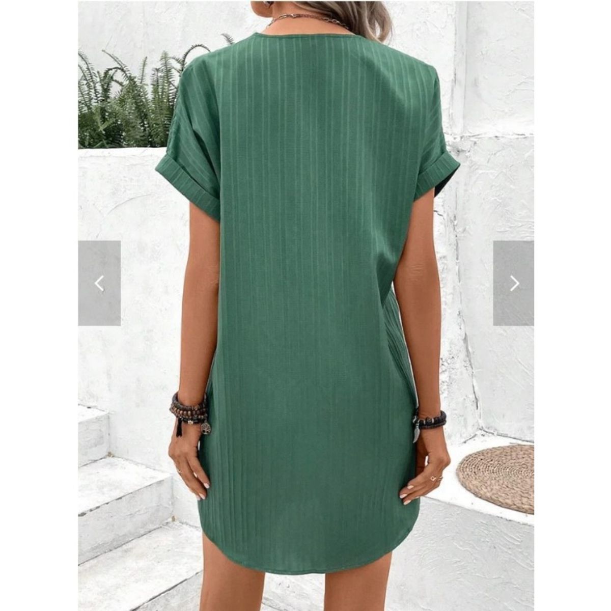 GIOIO - Vestido Mujer Casual Versátil y Cómodo Verde