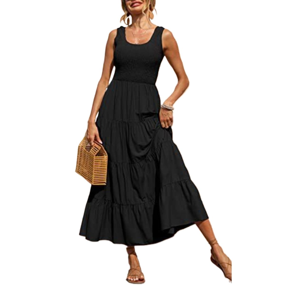 GIOIO - Vestido Mujer Casual Versátil y Cómodo Negro