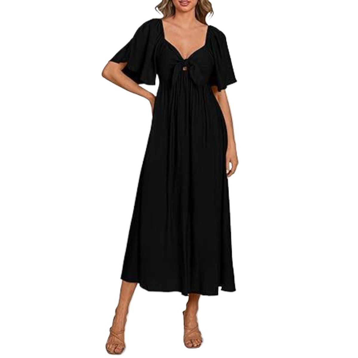 GIOIO - Vestido Mujer Casual Versátil y Cómodo Negro