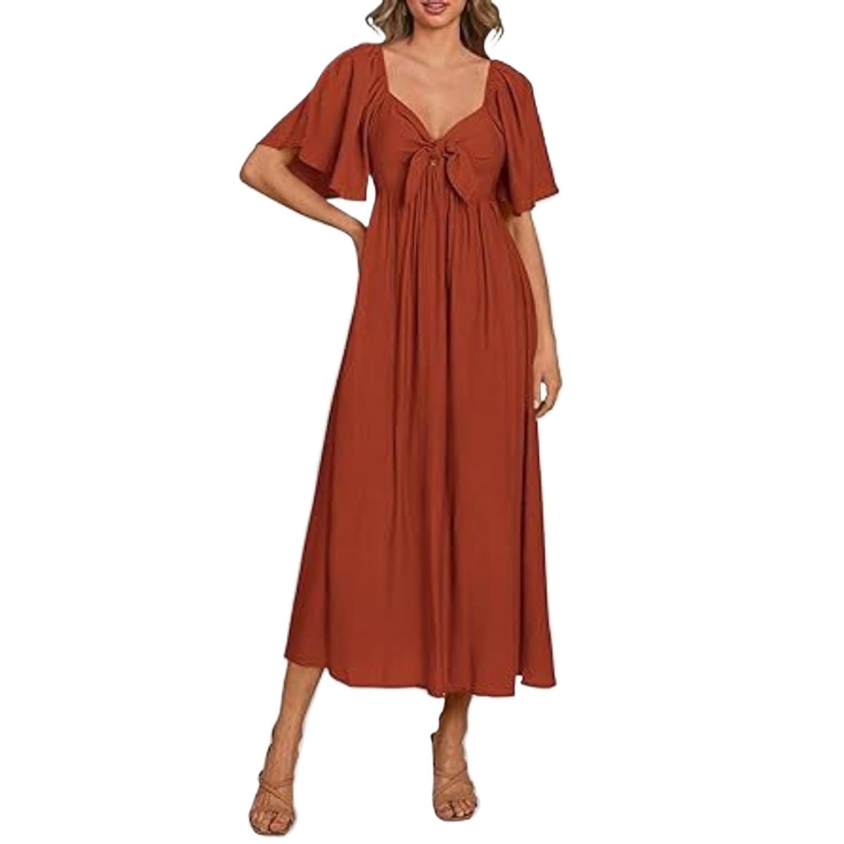 GIOIO - Vestido Mujer Casual Versátil y Cómodo Rojo