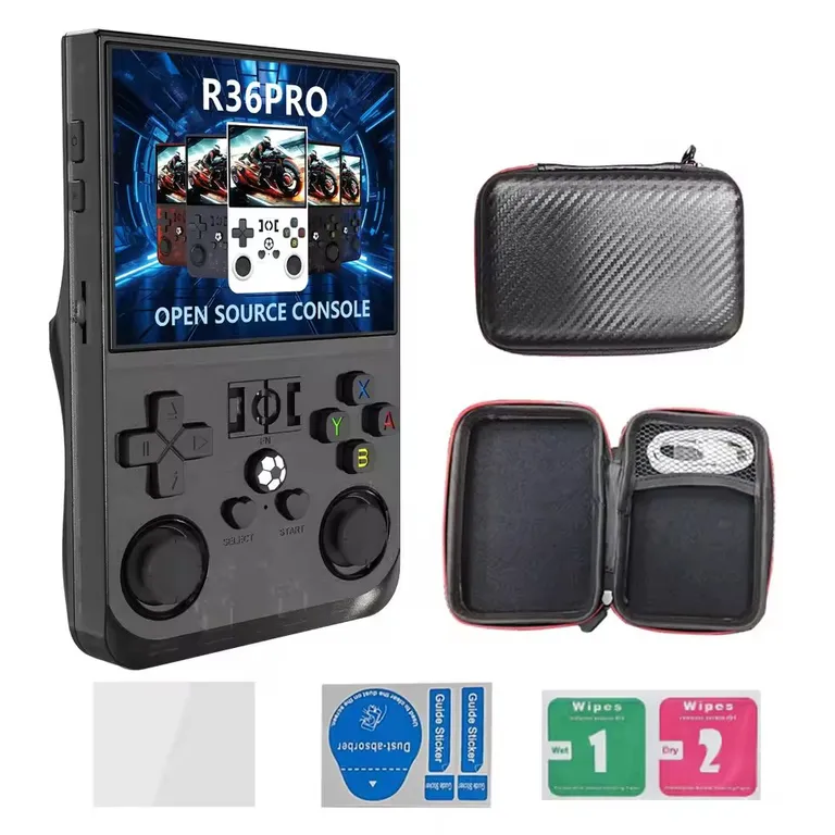 CORRERREY Consola de videojuegos portátil Retro R36 PRO de sistema Linux
