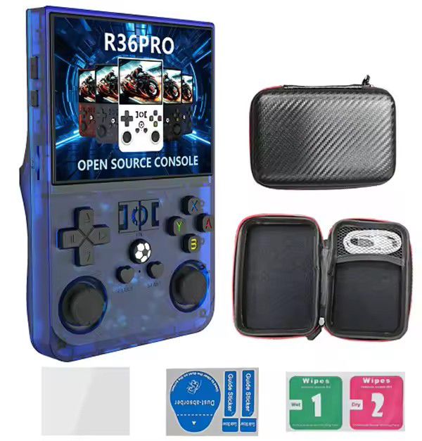 CORRERREY Consola de videojuegos portátil Retro R36 PRO de sistema Linux