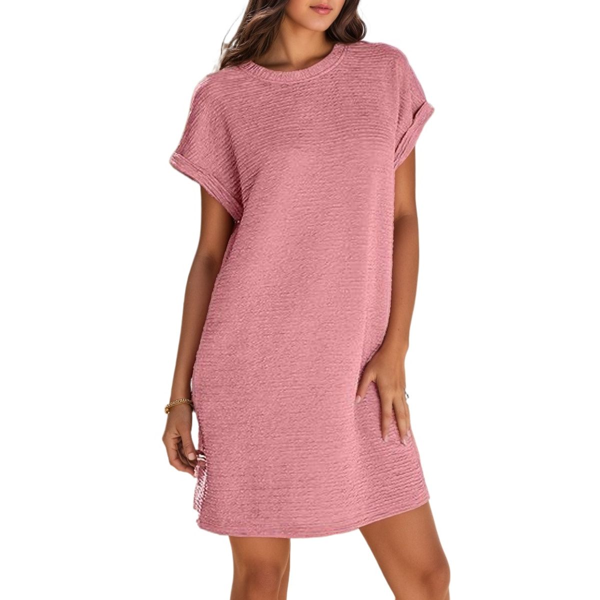 GIOIO - Vestido Mujer Casual Versátil y Cómodo Rojo