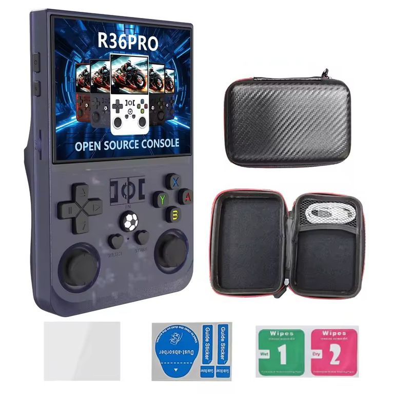 CORRERREY Consola de videojuegos portátil Retro R36 PRO de sistema Linux