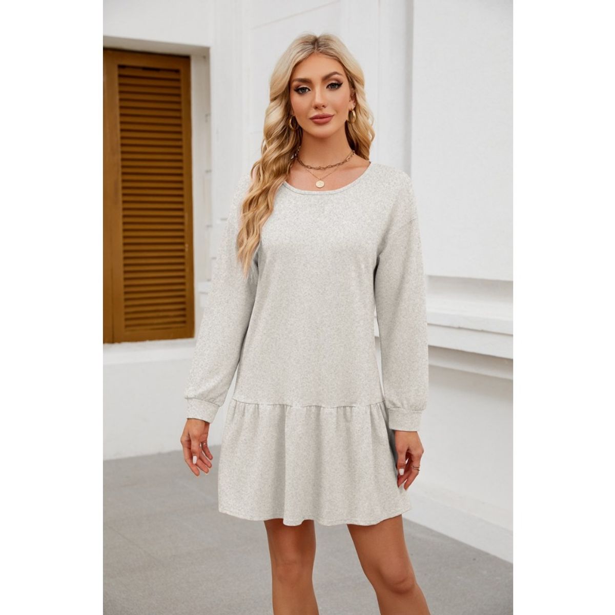 GIOIO - Vestido Mujer Casual Versátil y Cómodo Gris