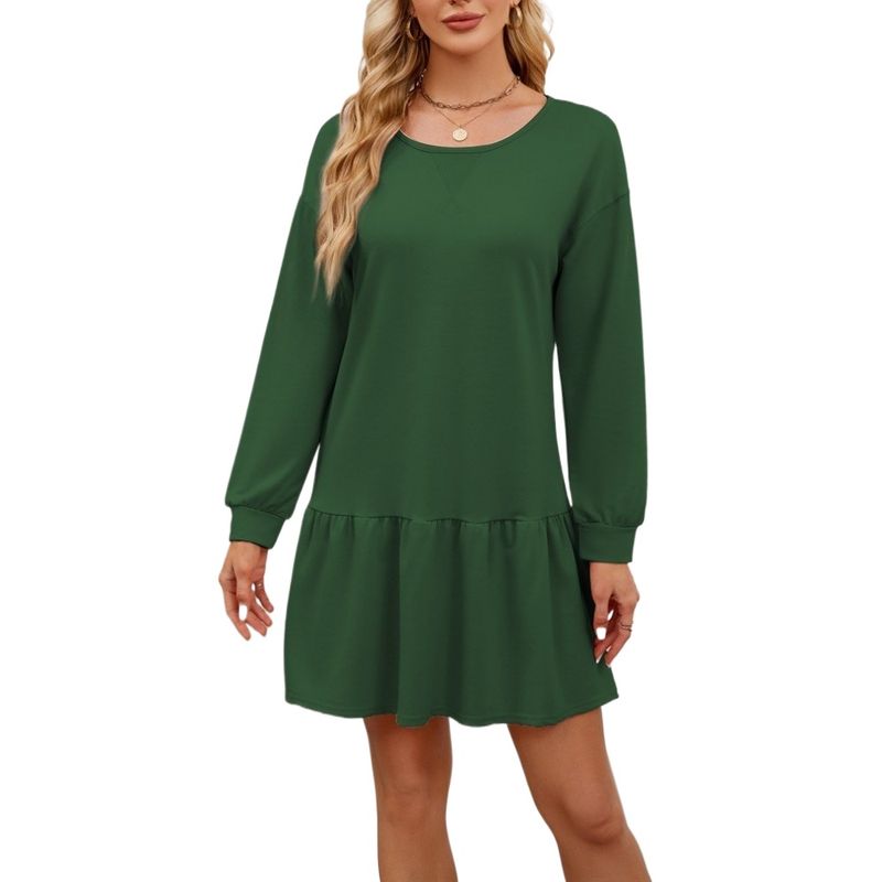 GIOIO - Vestido Mujer Casual Versátil y Cómodo Verde