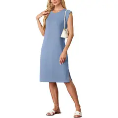 GIOIO - Vestido Mujer Casual Versátil y Cómodo Azul