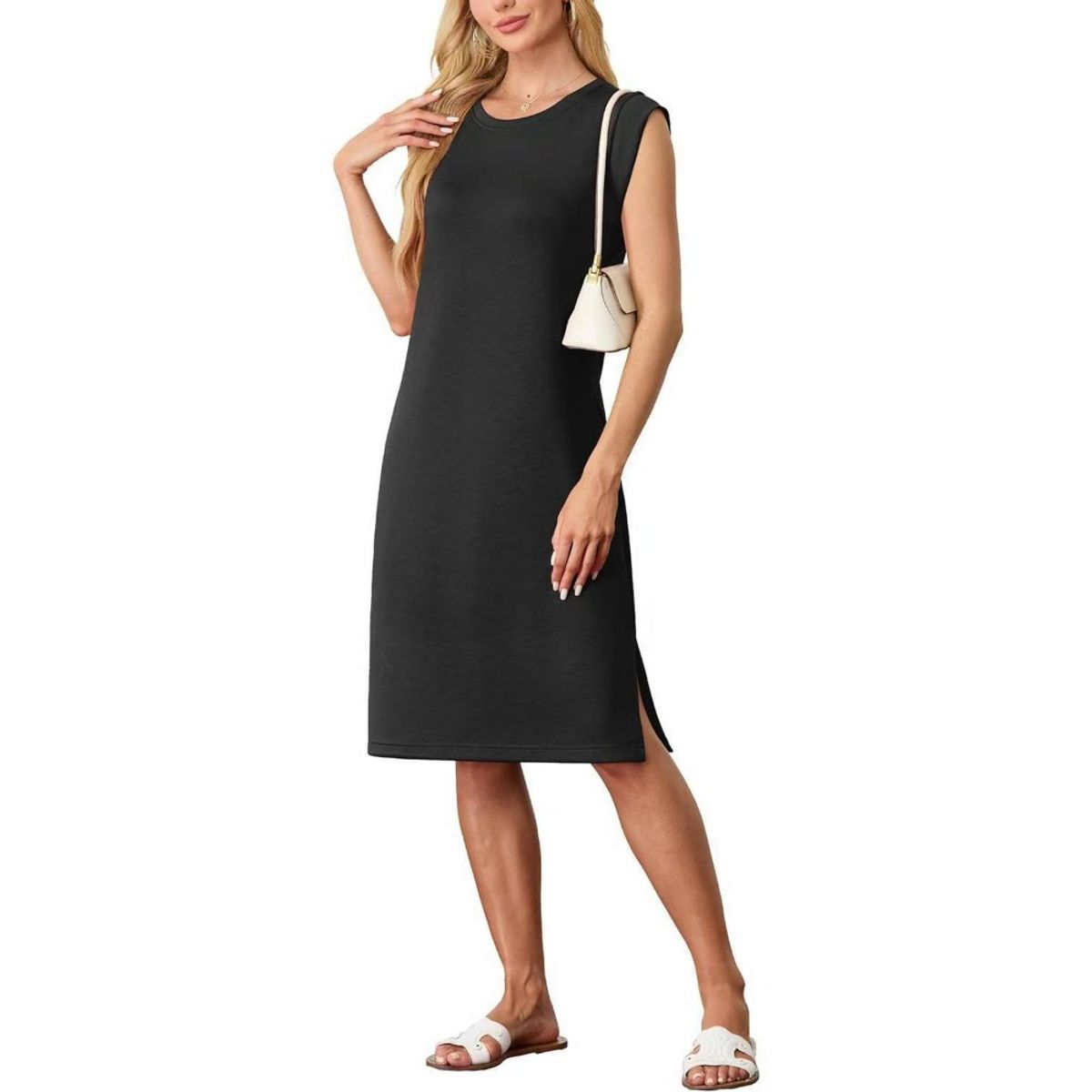 GIOIO - Vestido Mujer Casual Versátil y Cómodo Negro