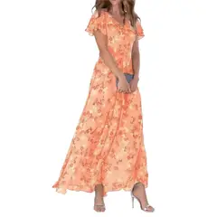 GIOIO - Vestido Mujer Casual Versátil y Cómodo Amarillo